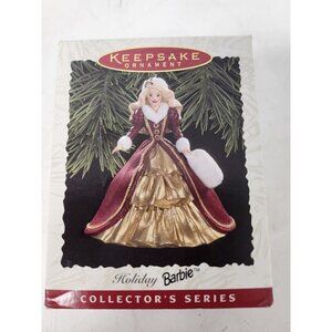 Vintage 1996 Hallmark Keepsake Holiday Barbie Collector Ornament Christmas Decor